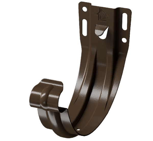 Карнизный кронштейн (штампованный) D125 Döcke STAL PREMIUM Каштан, (RAL 8017) купить в Кашире