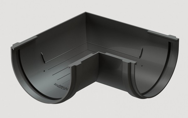 Угловой элемент 90˚ПВХ Docke STANDART серый купить в Кашире