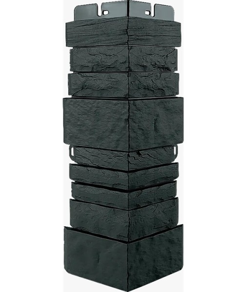 Угол наружный Альта-Профиль Скалистый камень ЭКО Графит купить в Кашире