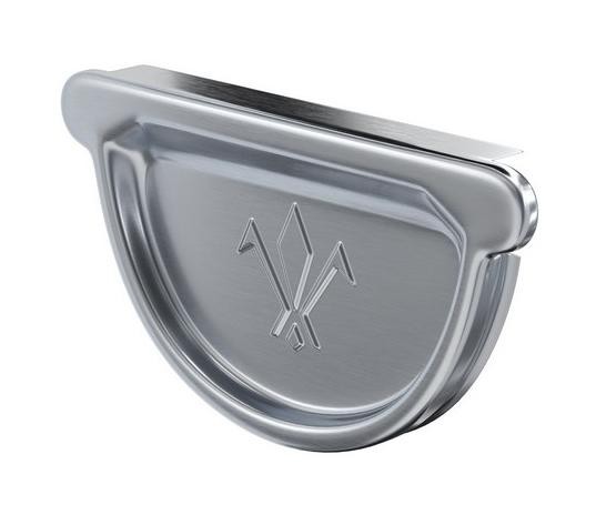 Водосток Aquasistem, Система 125x90 - Заглушка желоба универсальная оцинкованая d125мм купить в Кашире