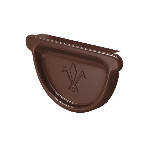 Водосток Aquasistem, система 150/100 - Заглушка универсальная с резиновым уплотнителем RAL 8017 Коричневый купить в Кашире