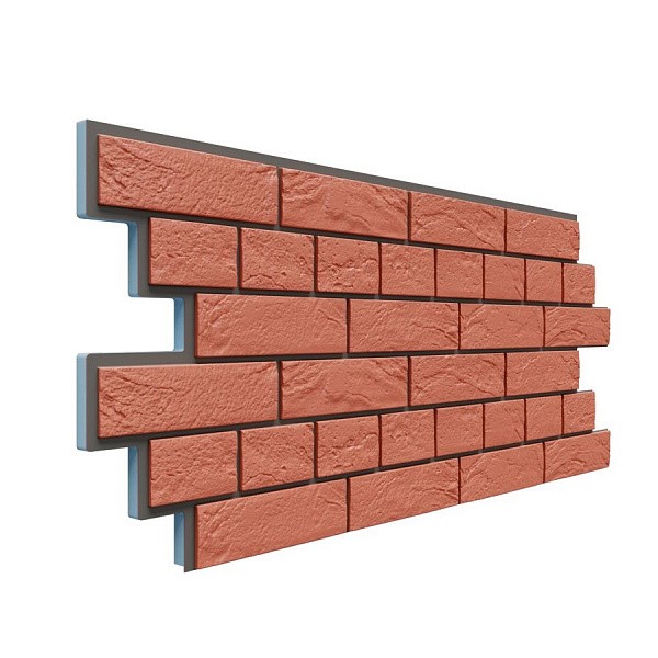 Фасадная термопанель Доломит Венецианский кирпич 20 мм Красный купить в Кашире