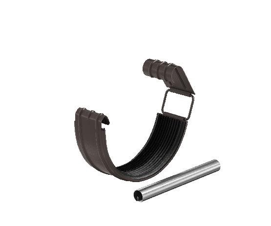 Водосток Aquasistem, система 125x90 - Соединитель желоба в комплекте RR 32 Тёмно-Коричневый купить в Кашире