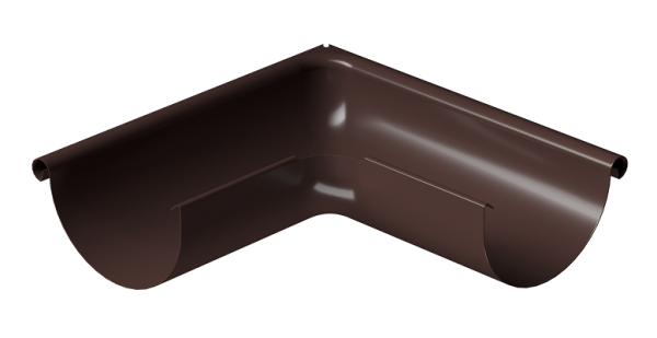 Угол внешний 90° D125 Döcke STAL PREMIUM Шоколад, (RAL 8019) купить в Кашире
