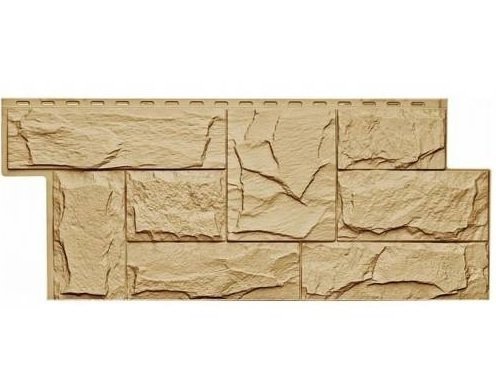 Фасадная панель T-Сайдинг-Гранит Леон Бежевый купить в Кашире