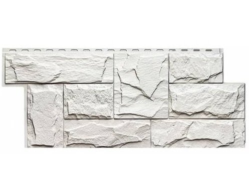 Фасадная панель T-Сайдинг-Гранит Леон Белый купить в Кашире