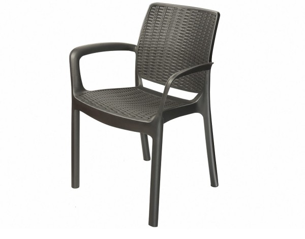 Стул с подлокотниками JERSEY Коричневый купить в Кашире