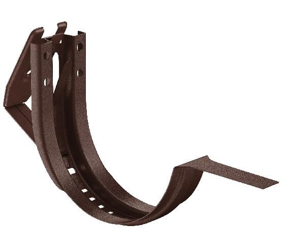 Водосток Aquasistem, Система 150/100 - Крюк крепления желоба короткий регулируемый RAL 8017 Коричневый matt купить в Кашире