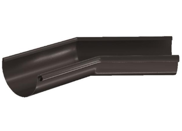 Водосток Aquasistem, система 125x90 - Угол желоба,внутренний 135° RR 32 Тёмно-Коричневый купить в Кашире