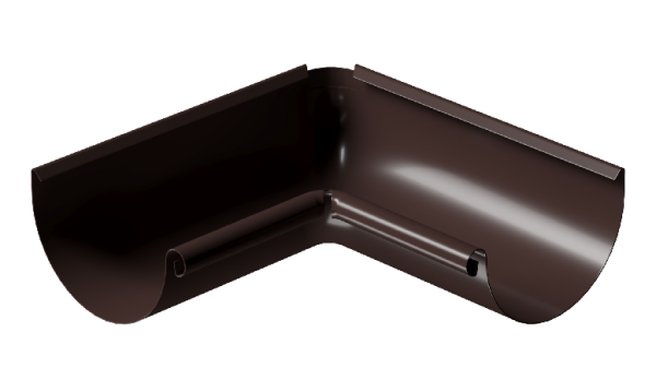 Угол внутренний 90° D125 Döcke STAL PREMIUM Шоколад, (RAL 8019) купить в Кашире