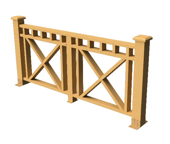 Ограждения декоративное ДПК GRINDERDECO Виктория песчаник купить в Кашире