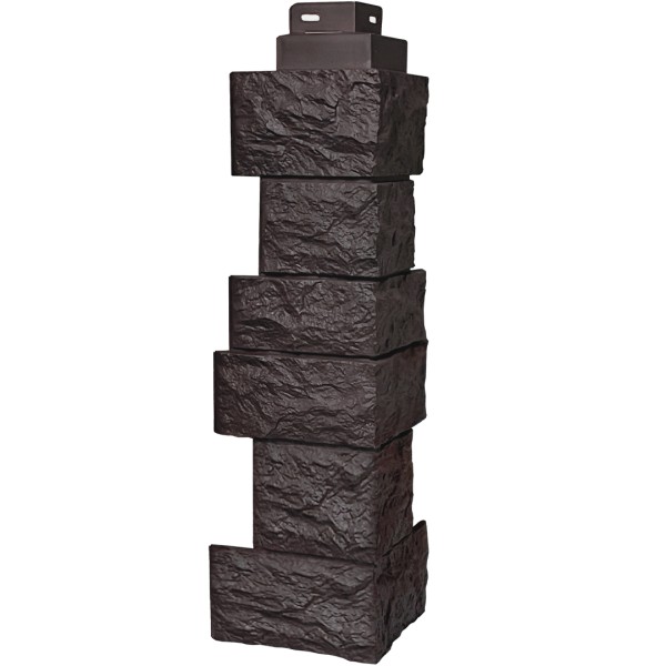 Угол наружный FineBer “Дикий камень” Коричневый купить в Кашире