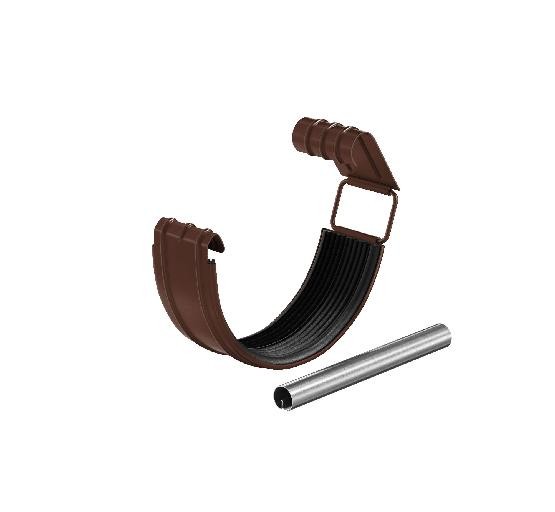 Водосток Aquasistem, система 150/100 - Соединитель желоба с резиновым уплотнителем RAL 8017 Коричневый купить в Кашире