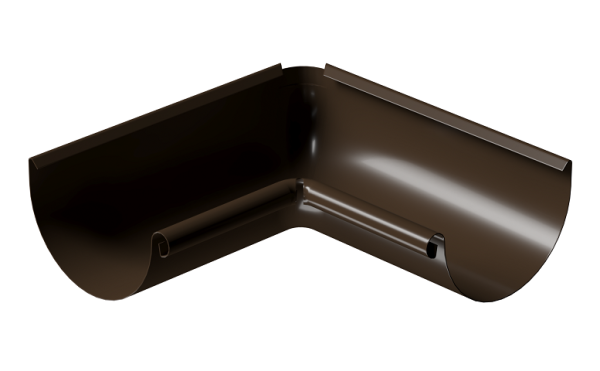 Угол внутренний 90° D125 Döcke STAL PREMIUM Каштан, (RAL 8017) купить в Кашире