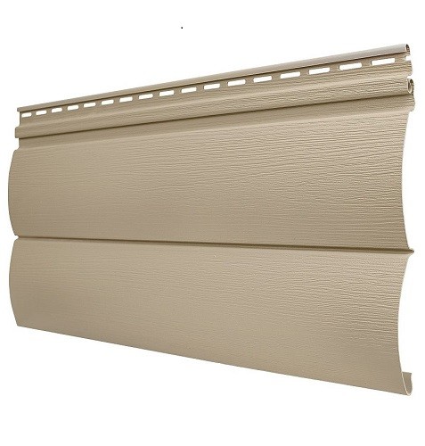 Виниловый сайдинг Tecos - Оцилиндрованный брус двойной (под бревно), Кофе с молоком купить в Кашире