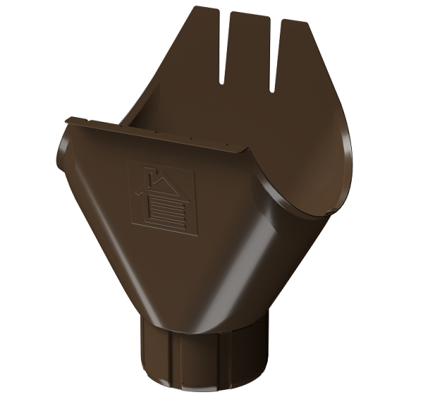 Воронка желоба D125 Döcke STAL PREMIUM Каштан, (RAL 8017) купить в Кашире