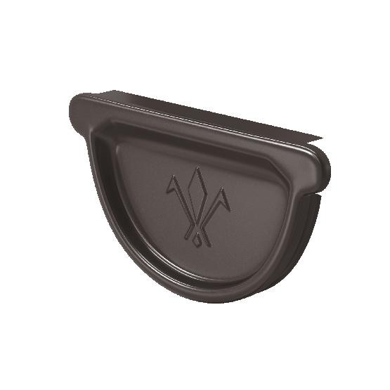 Водосток Aquasistem, система 125x90 -  Заглушка универсальная с резиновым уплотнителем RR 32 Тёмно Коричневый купить в Кашире