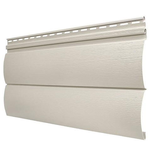 Виниловый сайдинг Tecos - Оцилиндрованный брус двойной (под бревно), Слоновая кость купить в Кашире