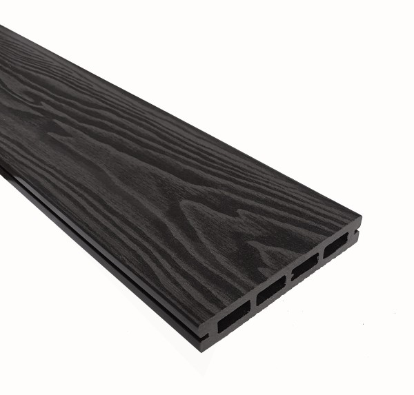 Террасная доска из ДПК Terrapol Смарт 3D Пустотелая с пазом Черное дерево купить в Кашире