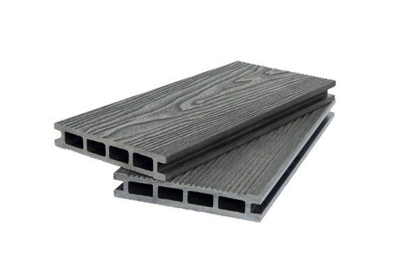 Террасная доска ДПК POLIVAN GROUP 3D+вельвет пустотелая двухсторонняя DENPASAR чёрный купить в Кашире