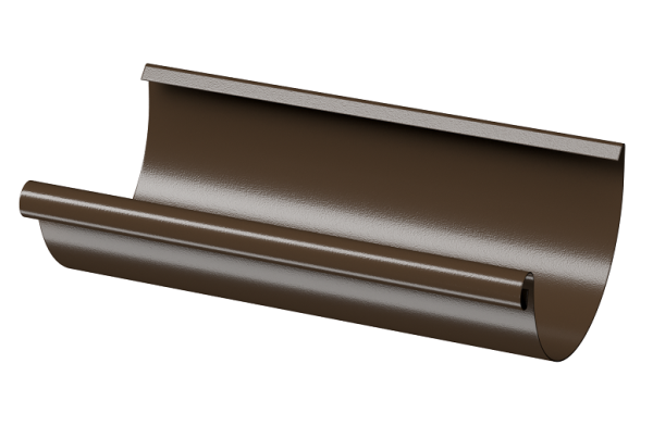 Желоб полукруглый D125 3 м Döcke STAL PREMIUM Каштан, (RAL 8017) купить в Кашире