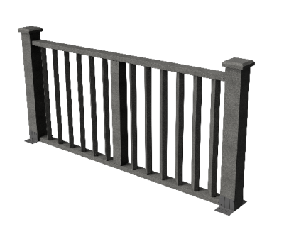 Ограждения декоративное ДПК GRINDERDECO Бруклин серый базаль