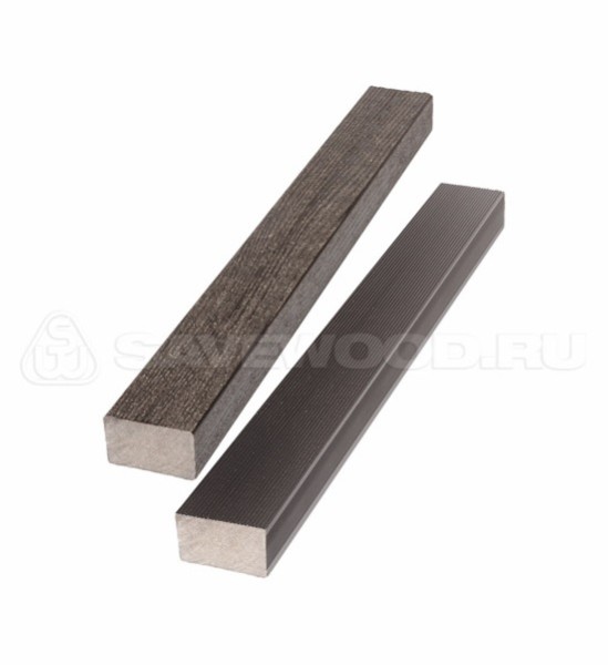 Брус лавочный ДПК полнотелый Savewood тёмно-коричневый купить в Кашире