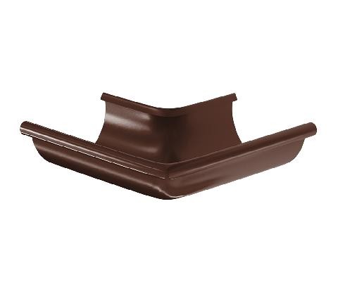 Водосток Aquasistem, система 150/100 - Угол желоба, наружный 90° RAL 8017 Коричневый купить в Кашире