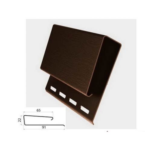 Наличник (широкий j-профиль), коричневый купить в Кашире