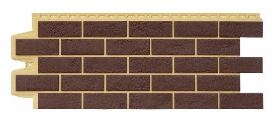 Фасадная панель Grand Line Состаренный кирпич Элит каштан, ШОВ песочный купить в Кашире