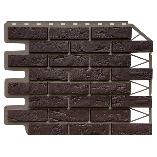Фасадная панель FineBer, Кирпич Баварский, Темно коричневый купить в Кашире
