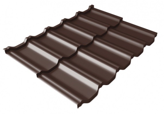 Металлочерепица модульная Квинта Uno Grand Line c 3D резом 0,5 Satin Мatt RAL 8017 шоколад купить в Кашире