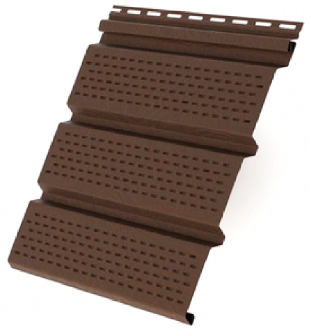 Софит полностью перфорированный, коричневый купить в Кашире