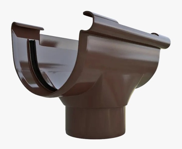 Водосток Альта-Профиль ПВХ – Воронка водосточная (коричневый) купить в Кашире