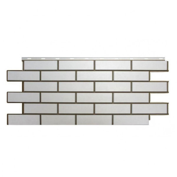 Фасадная панель Nordside, Гладкий Кирпич, Белый купить в Кашире