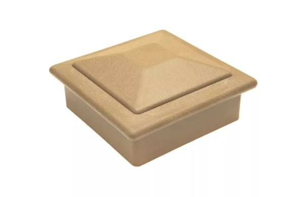 Крышка верхняя фигурная ПВХ для столба Deckart 100х100 Орех купить в Кашире