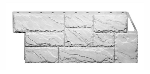 Фасайдинг Серия «Камень крупный»   Мелованный белый купить в Кашире