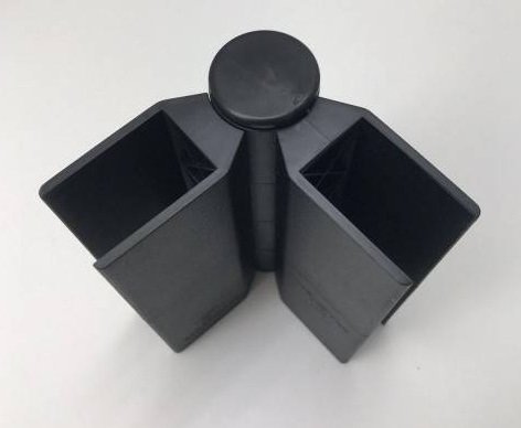 Угловой элемент поворотный, пластиковый от 60° до 300° для доски 150х25 мм из ДПК чёрный Holzhof купить в Кашире