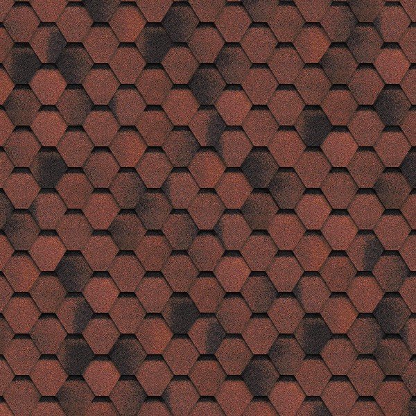 Гибкая черепица Shinglas, серия Финская,коллекция Соната – Красный купить в Кашире