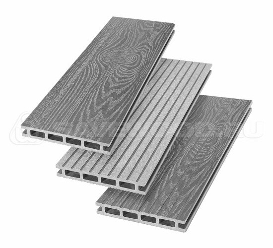 Террасная доска из ДПК SW Carpinus (T) — двухсторонняя пепельный купить в Кашире