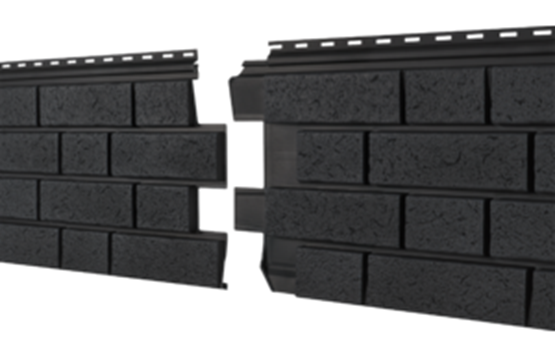 Фасадная панель Ю-пласт Стоун Хаус S-Lock Клинкер Нордик Графитовый купить в Кашире