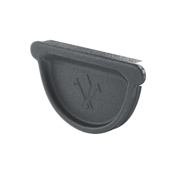 Водосток Aquasistem, Система 125/90 - Заглушка желоба универсальная с резиновым уплотнителем RR 23 Маренго matt купить в Кашире