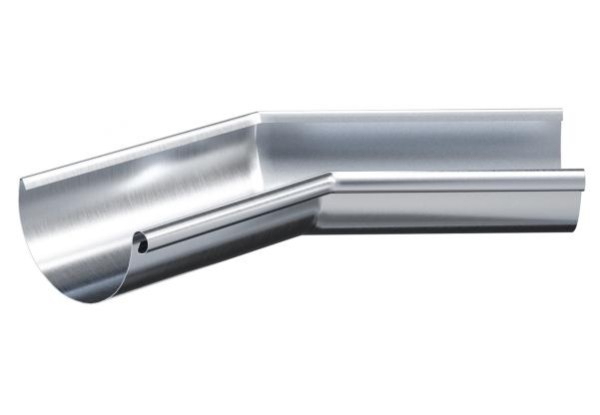 Водосток Aquasistem, Система 150/100 - Угол желоба внутренний  оцинковка 135° купить в Кашире