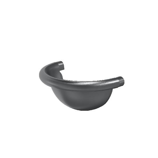 Водосток Aquasistem, Система 125/90 - Заглушка желоба универсальная полукруглая RR 23 Маренго matt купить в Кашире