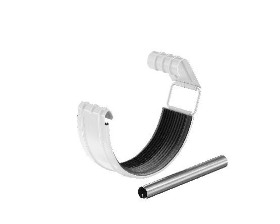 Водосток Aquasistem, система 150x100 - Соединитель желоба с резиновым уплотнителем RR 20 Мраморно-белый купить в Кашире