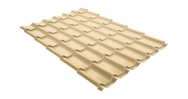 Металлочерепица классик 0,45 PE RAL 1014 слоновая кость купить в Кашире