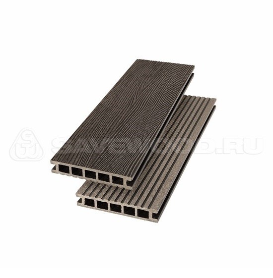Террасная доска из ДПК SW Ornus радиальный распил темно-коричневый купить в Кашире