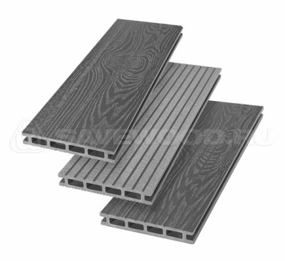 Террасная доска из ДПК SW Carpinus (T) — двухсторонняя графит