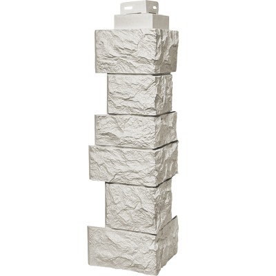 Угол наружный FineBer “Дикий камень” Жемчуг