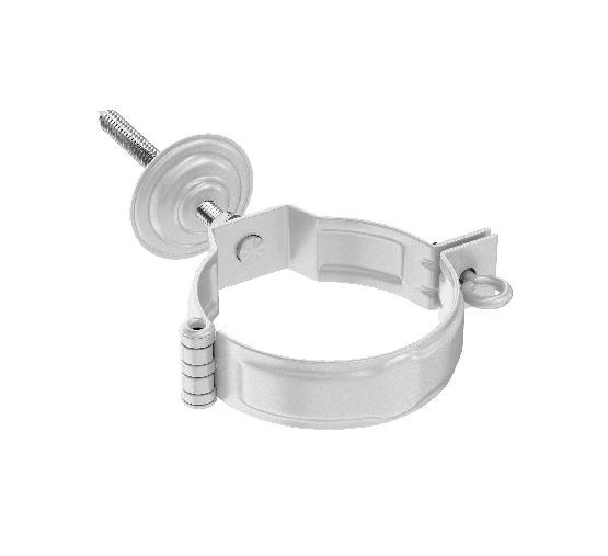 Водосток Aquasistem, система 125x90 - Комплект крепления трубы RR 20 Мраморно-белый купить в Кашире